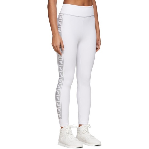 NWT 🐩Fendi White/Silver Leggings - Picture 1 of 8